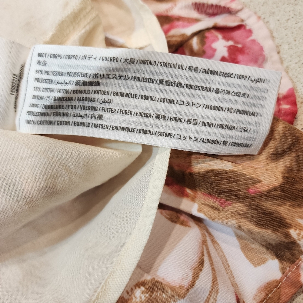 Abercrombie Fitch Dress Medium Floral Pink Whimsy Romantic Garden Fairy Ruffle - Picture 7 of 9